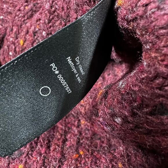 Rag & Bone NWOT Donegal Recycled Wool V Neck Sweater Size M Ribbed Knit Purple - Picture 8 of 10